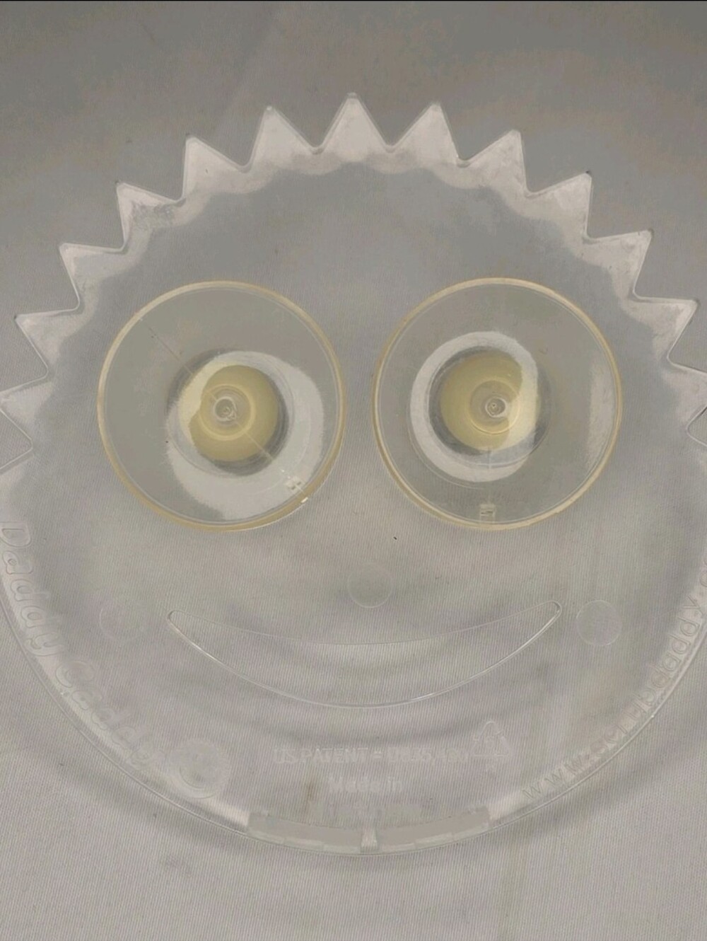 Scrub Daddy sponge holder clear plastic with suction cup eyes for drying storage